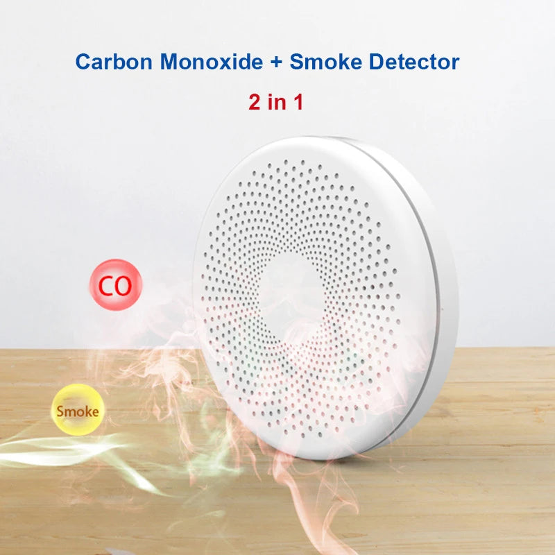 Detector de Humo y Monóxido de Carbono 2 en 1 Tuya WiFi